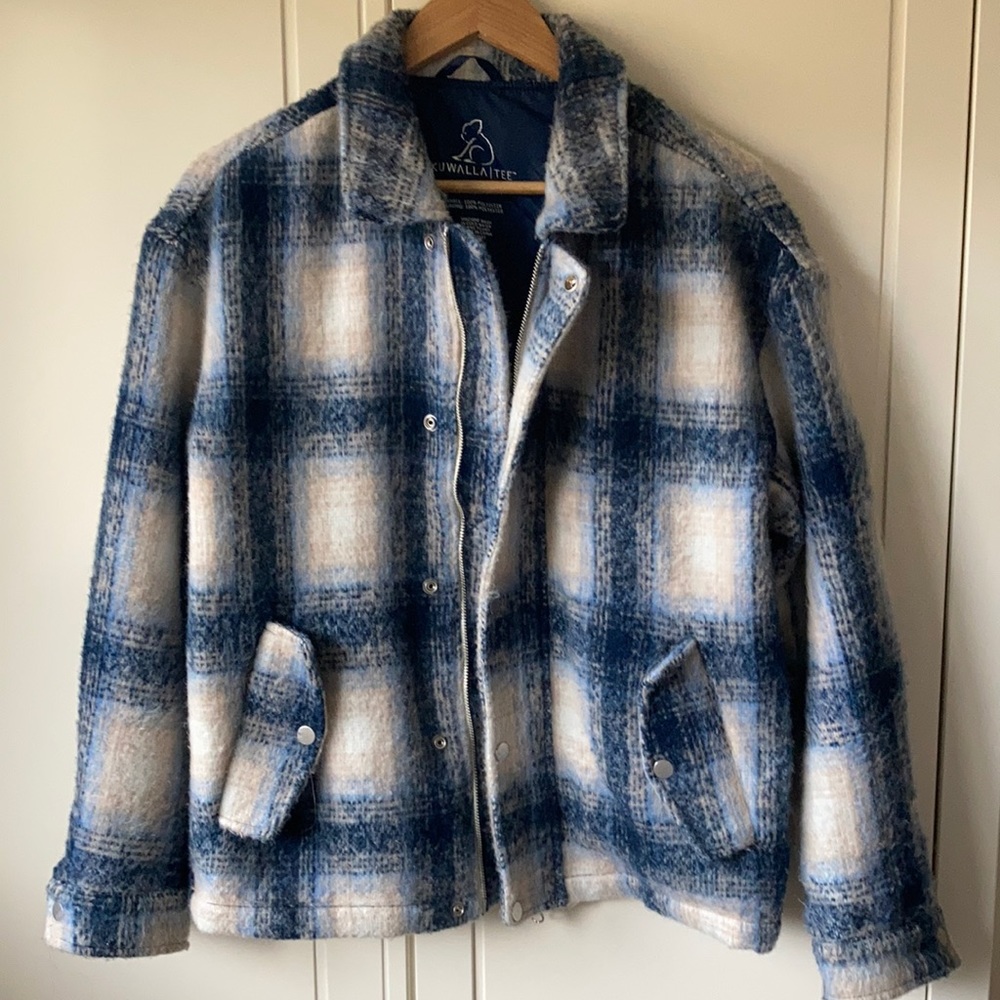 Kuwalla Tee Plaid Bomber jacket, size S, NWOT